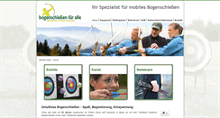 Desktop Screenshot of bogenschiessen-fuer-alle.de